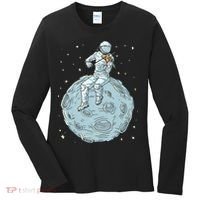 Astronaut Violin Player Violinist Viola Classical Music Women's Long Sleeve Shirt thumb 0