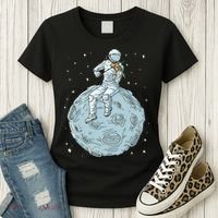 Astronaut Violin Player Violinist Viola Classical Music Women's T-Shirt thumb 3