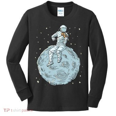 Astronaut Violin Player Violinist Viola Classical Music Kids Long Sleeve Shirt