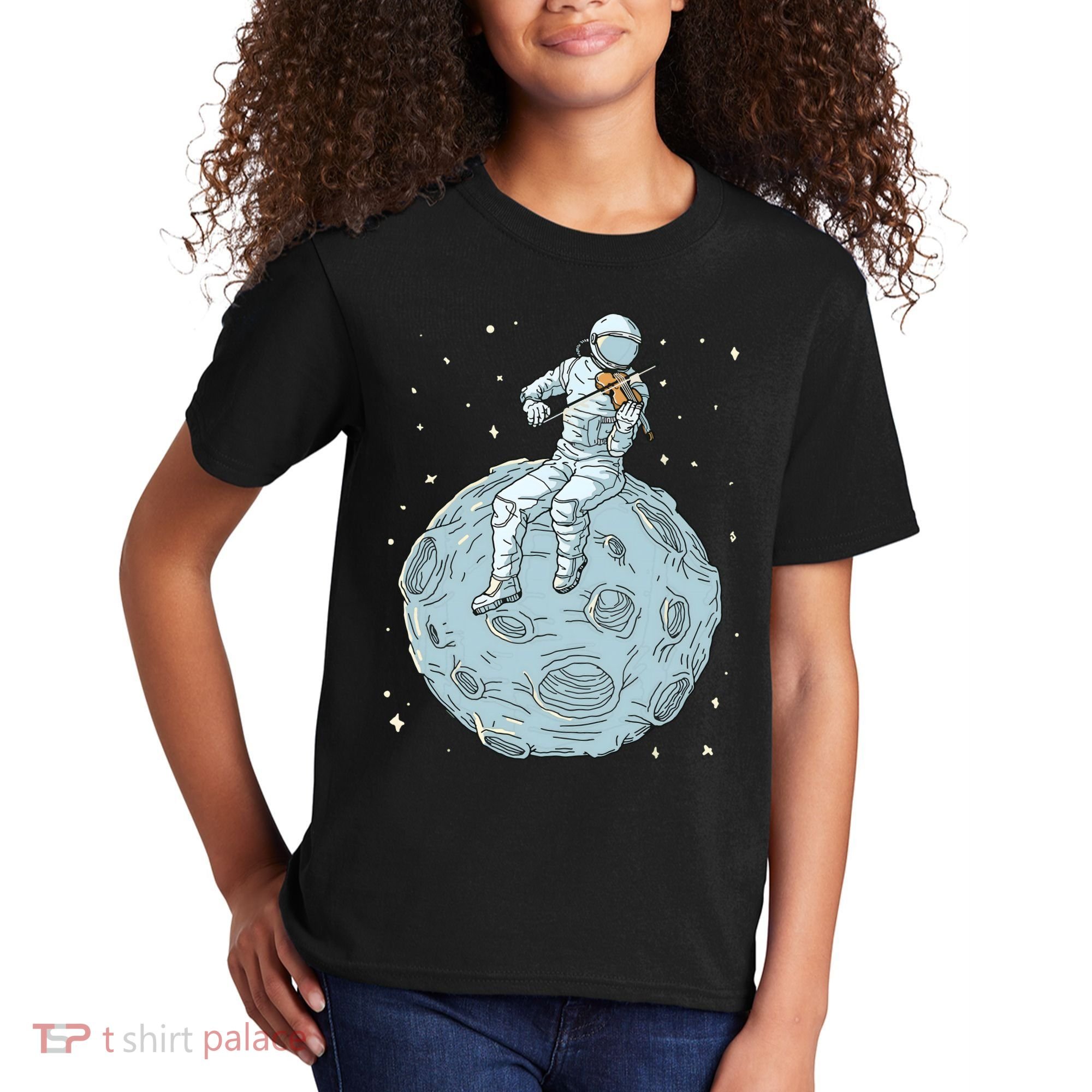 Astronaut Violin Player Violinist Viola Classical Music Kids T-Shirt