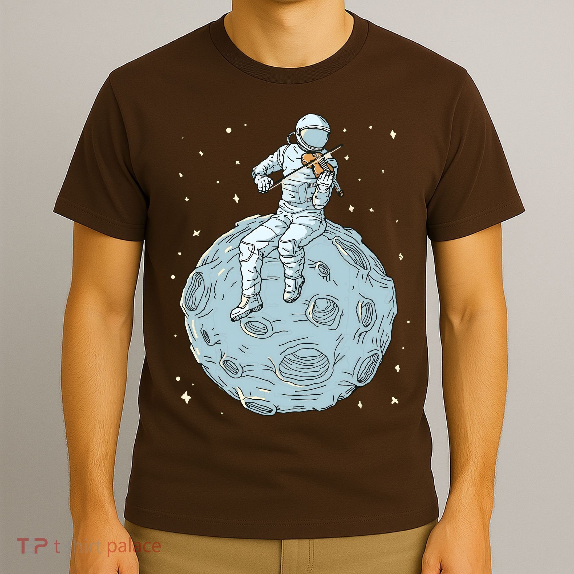 Astronaut Violin Player Violinist Viola Classical Music T-Shirt