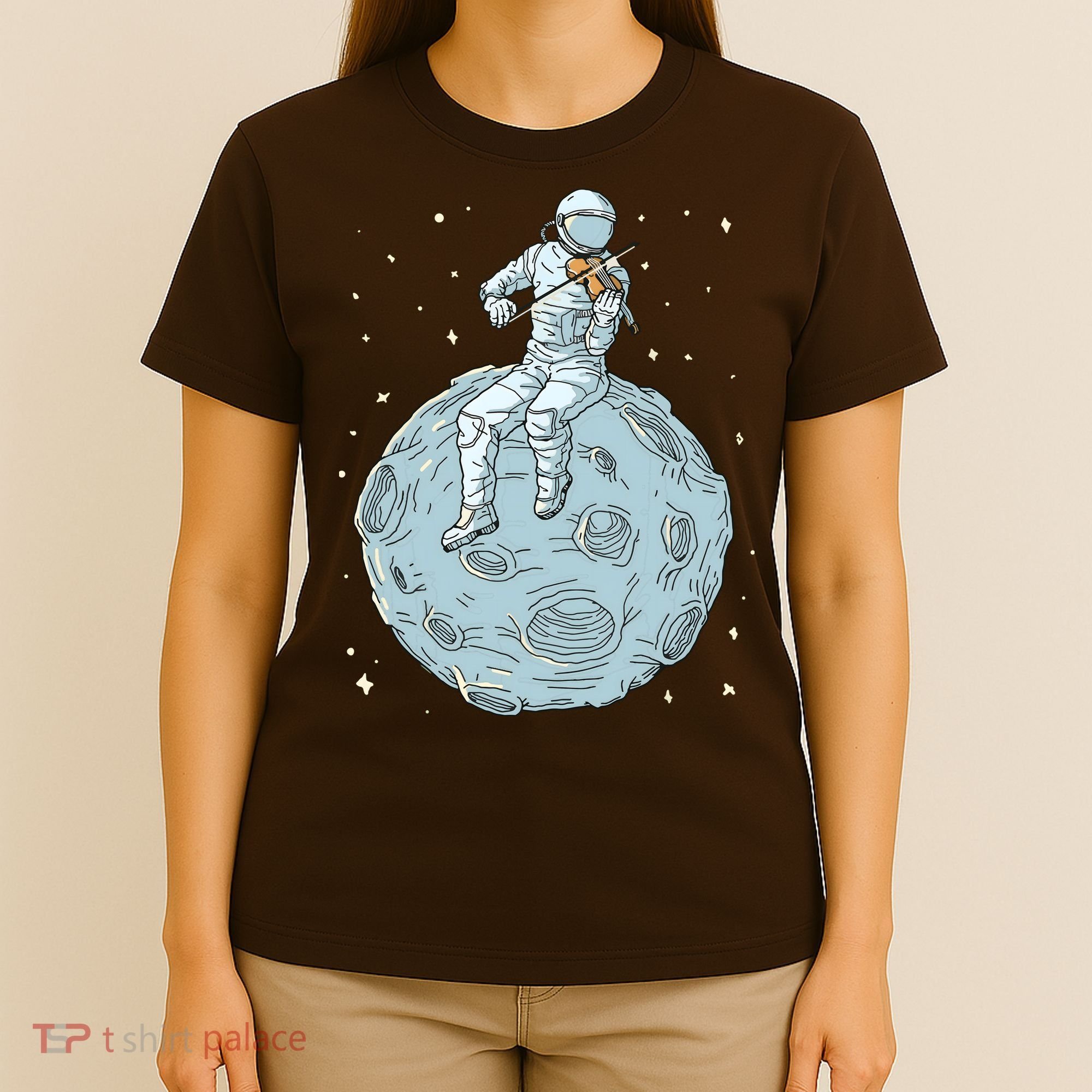 Astronaut Violin Player Violinist Viola Classical Music T-Shirt