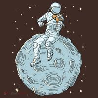 Astronaut Violin Player Violinist Viola Classical Music Mousepad thumb 1