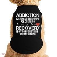 Addiction Vs Recovery Aa Na Heartbeat Clean Sober Life Gift Doggie Tank thumb 0