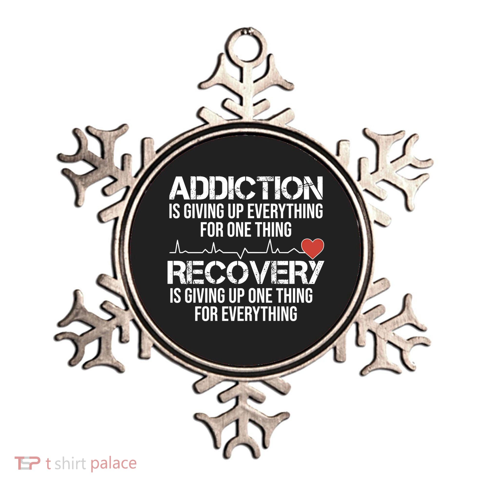 Addiction Vs Recovery Aa Na Heartbeat Clean Sober Life Gift Ornament