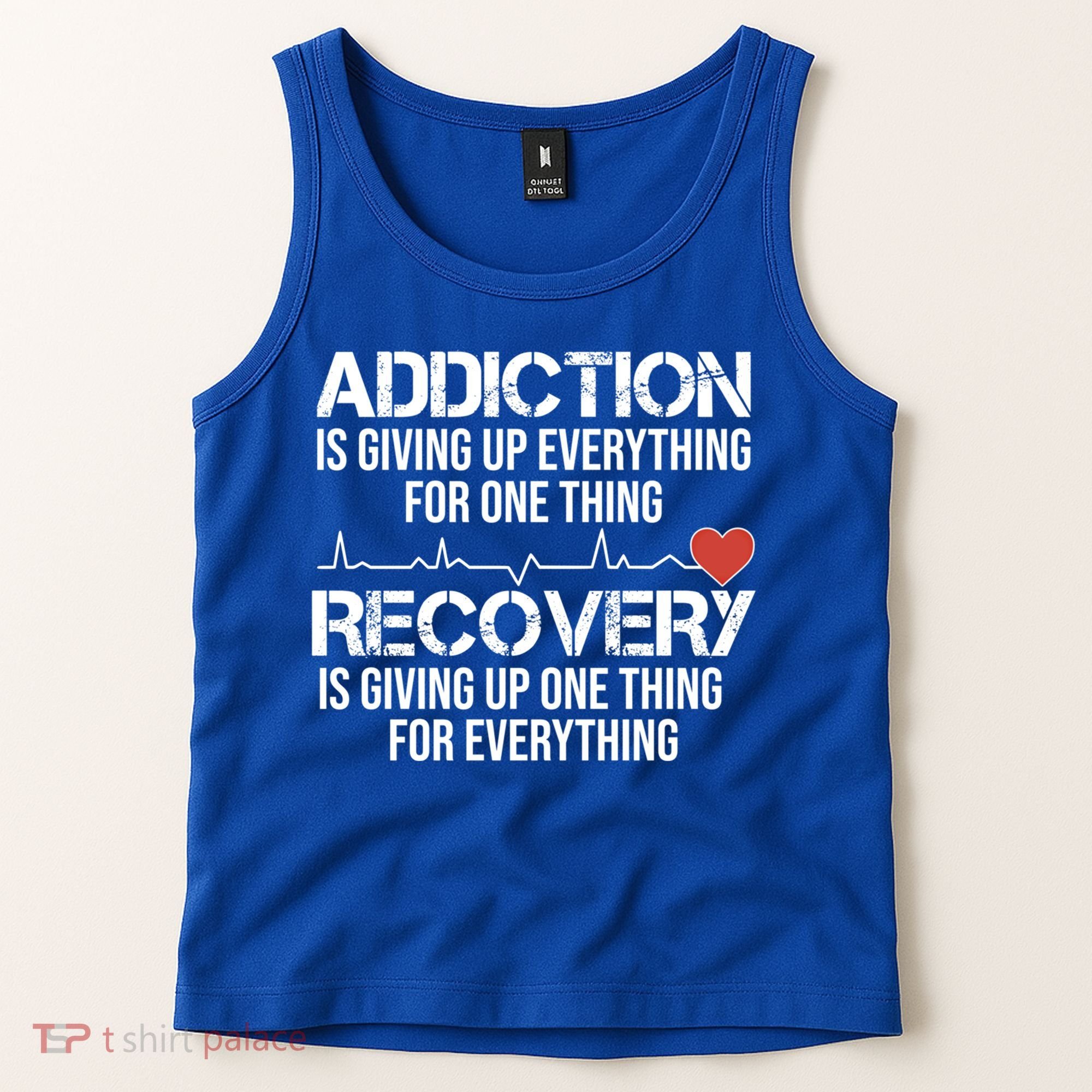 Addiction Vs Recovery Aa Na Heartbeat Clean Sober Life Gift Tank Top