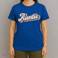 Auntie Vintage Rainbow Gift T-Shirt thumb 4