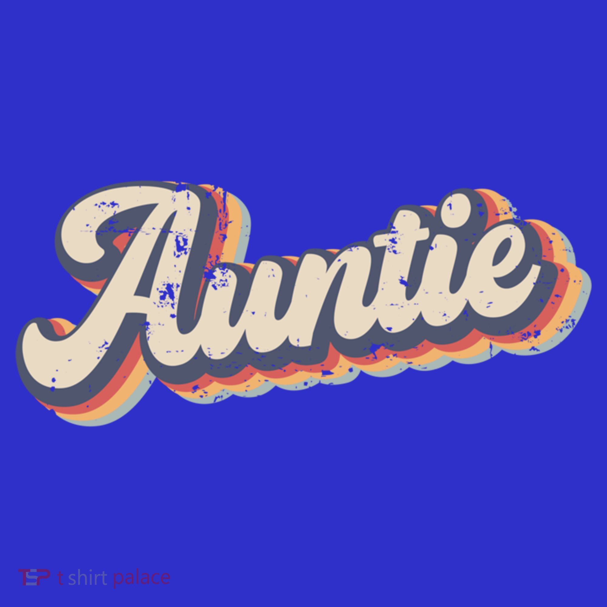 Auntie Vintage Rainbow Gift T-Shirt