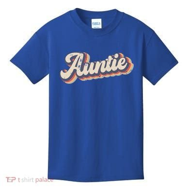 Auntie Vintage Rainbow Gift Kids T-Shirt