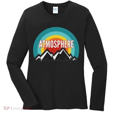 Atmosphere Vintage Retro Sunset Design Women's Long Sleeve Shirt