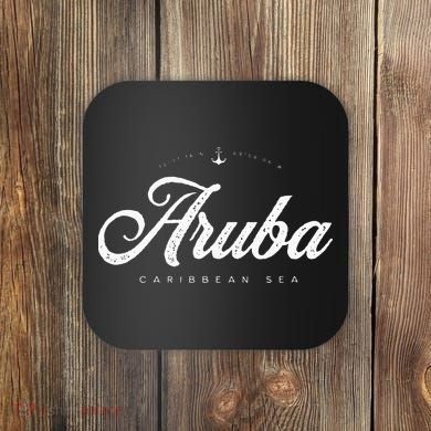Aruba Vintage Retro Coaster