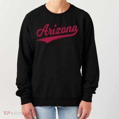Arizona Varsity Script Classic Sports Jersey State Flag Women's Sweatshirt