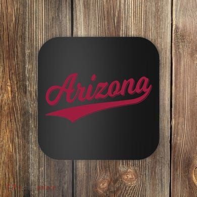 Arizona Varsity Script Classic Sports Jersey State Flag Coaster