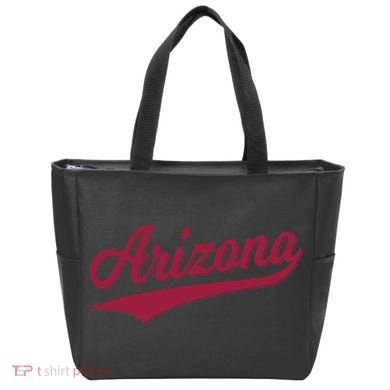 Arizona Varsity Script Classic Sports Jersey State Flag Tote Bag