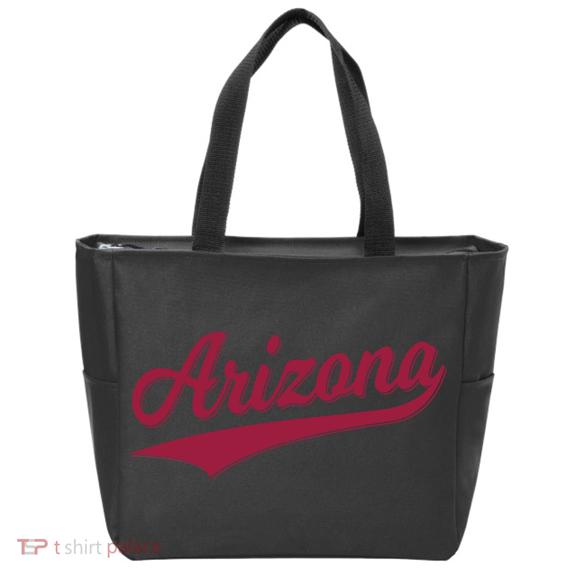 Arizona Varsity Script Classic Sports Jersey State Flag Tote Bag