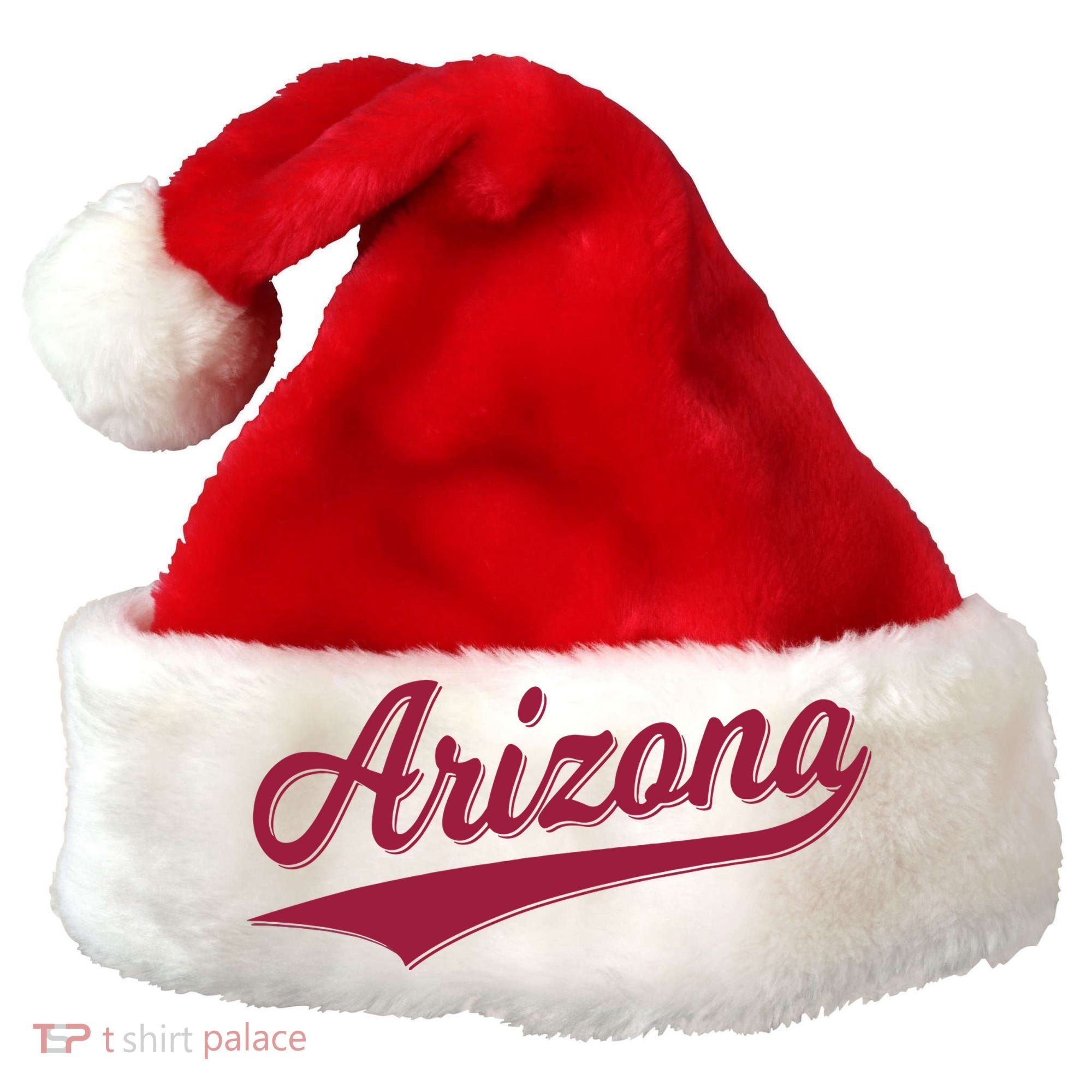 Arizona Varsity Script Classic Sports Jersey State Flag Santa Hat