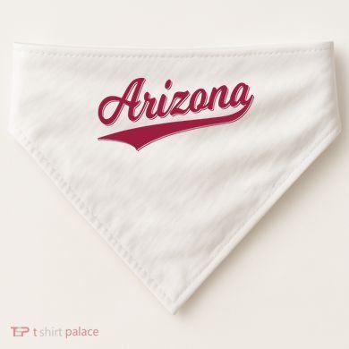 Arizona Varsity Script Classic Sports Jersey State Flag USA-Made Doggie Bandana