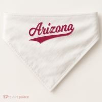 Arizona Varsity Script Classic Sports Jersey State Flag USA-Made Doggie Bandana thumb 0