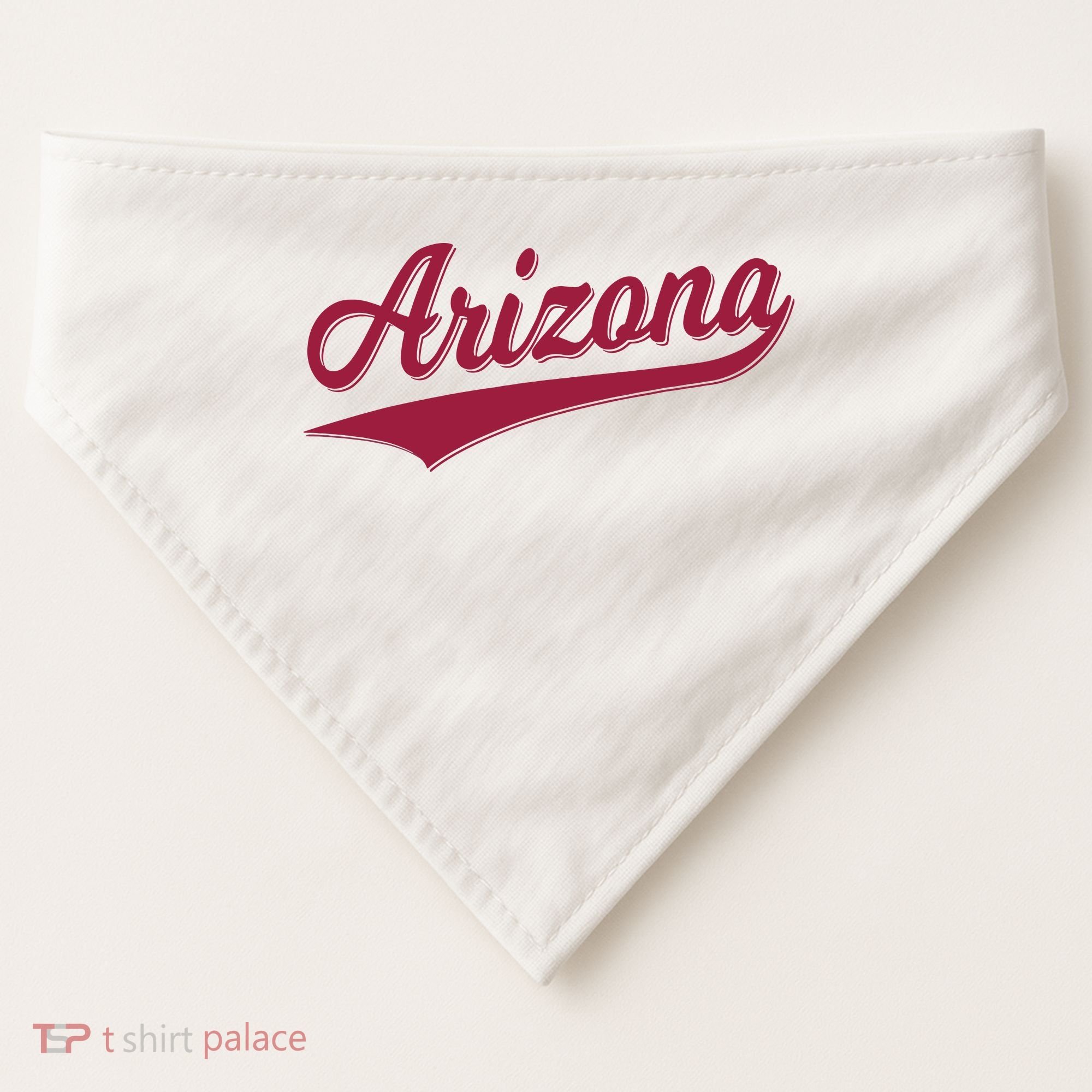 Arizona Varsity Script Classic Sports Jersey State Flag USA-Made Doggie Bandana