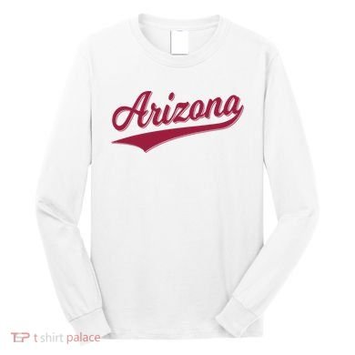 Arizona Varsity Script Classic Sports Jersey State Flag Long Sleeve Shirt