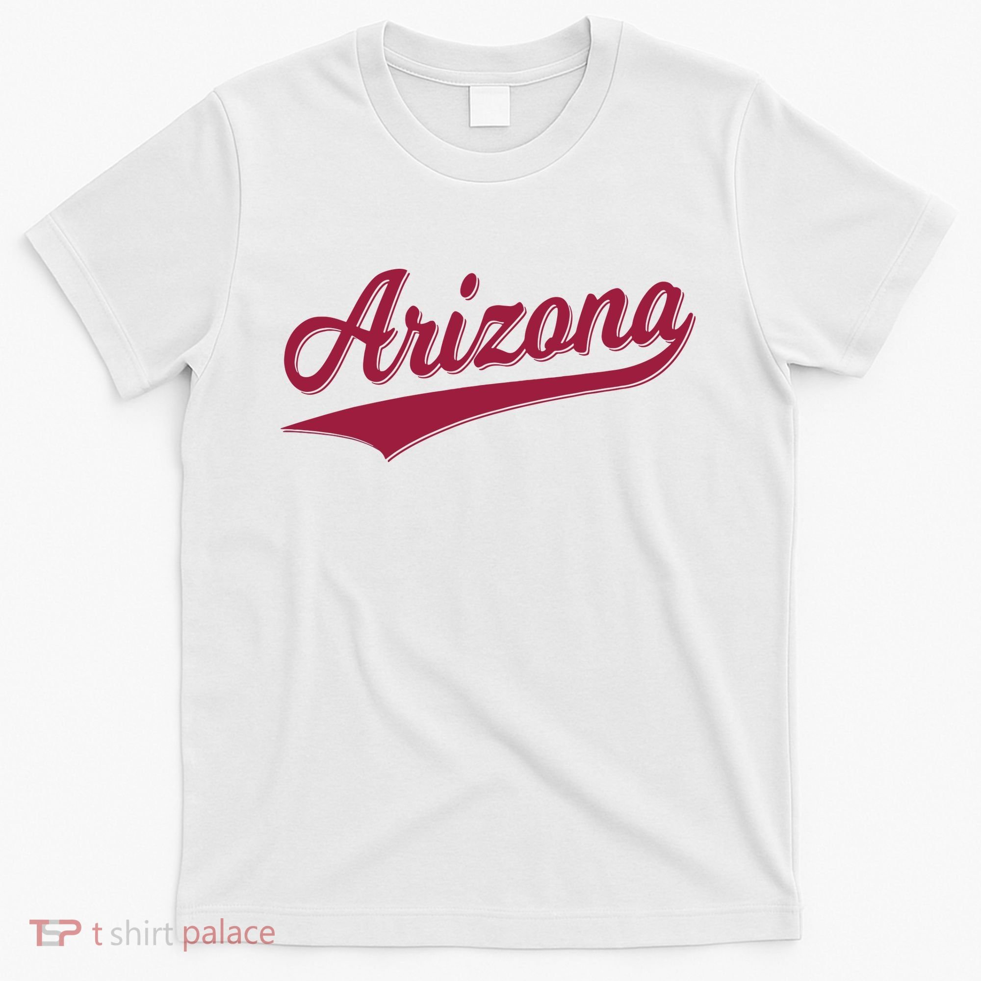 Arizona Varsity Script Classic Sports Jersey State Flag T-Shirt