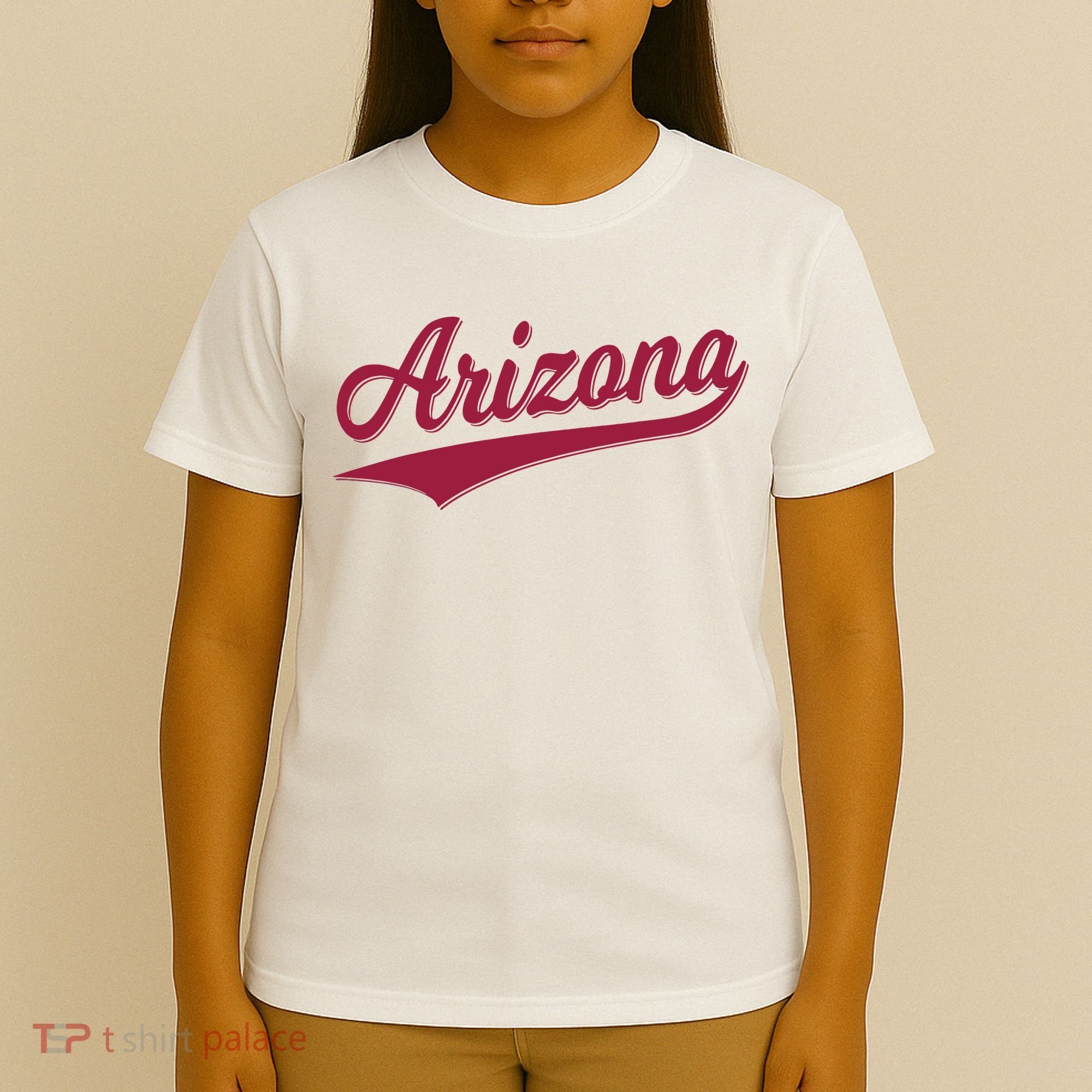 Arizona Varsity Script Classic Sports Jersey State Flag T-Shirt