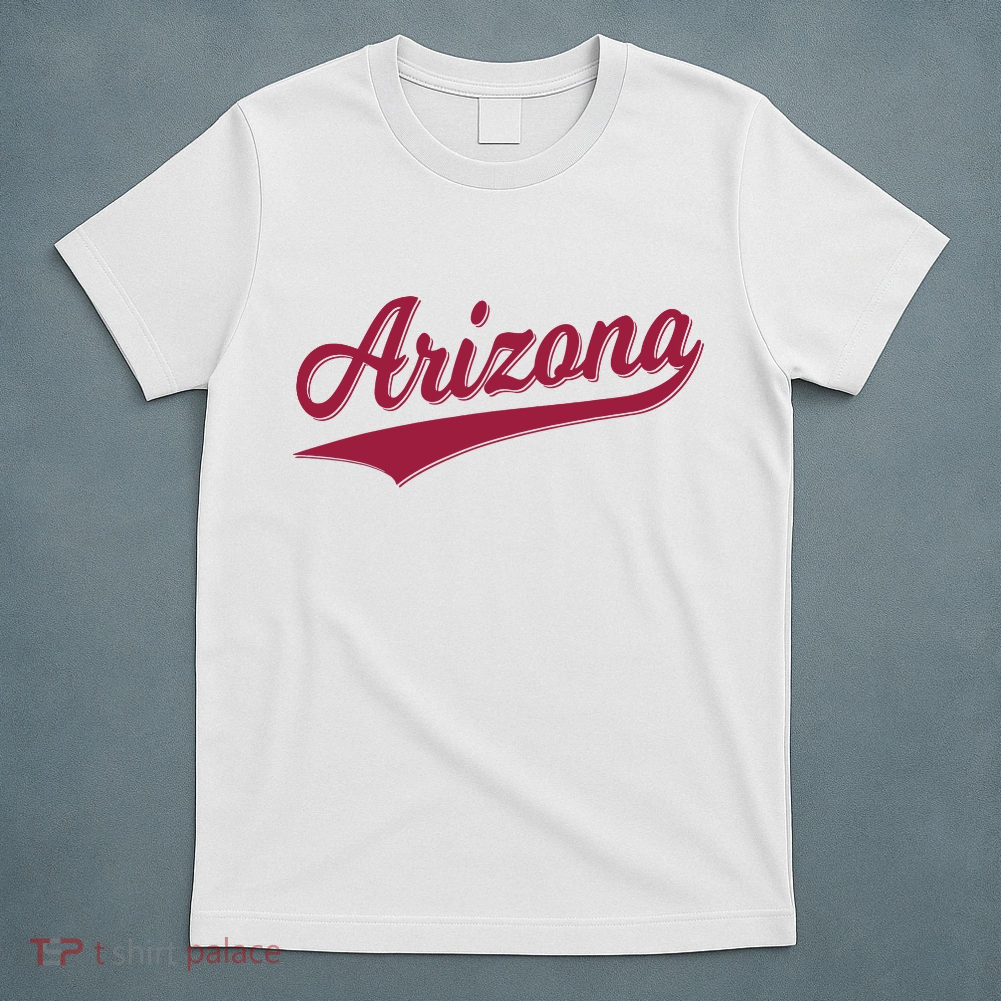 Arizona Varsity Script Classic Sports Jersey State Flag T-Shirt