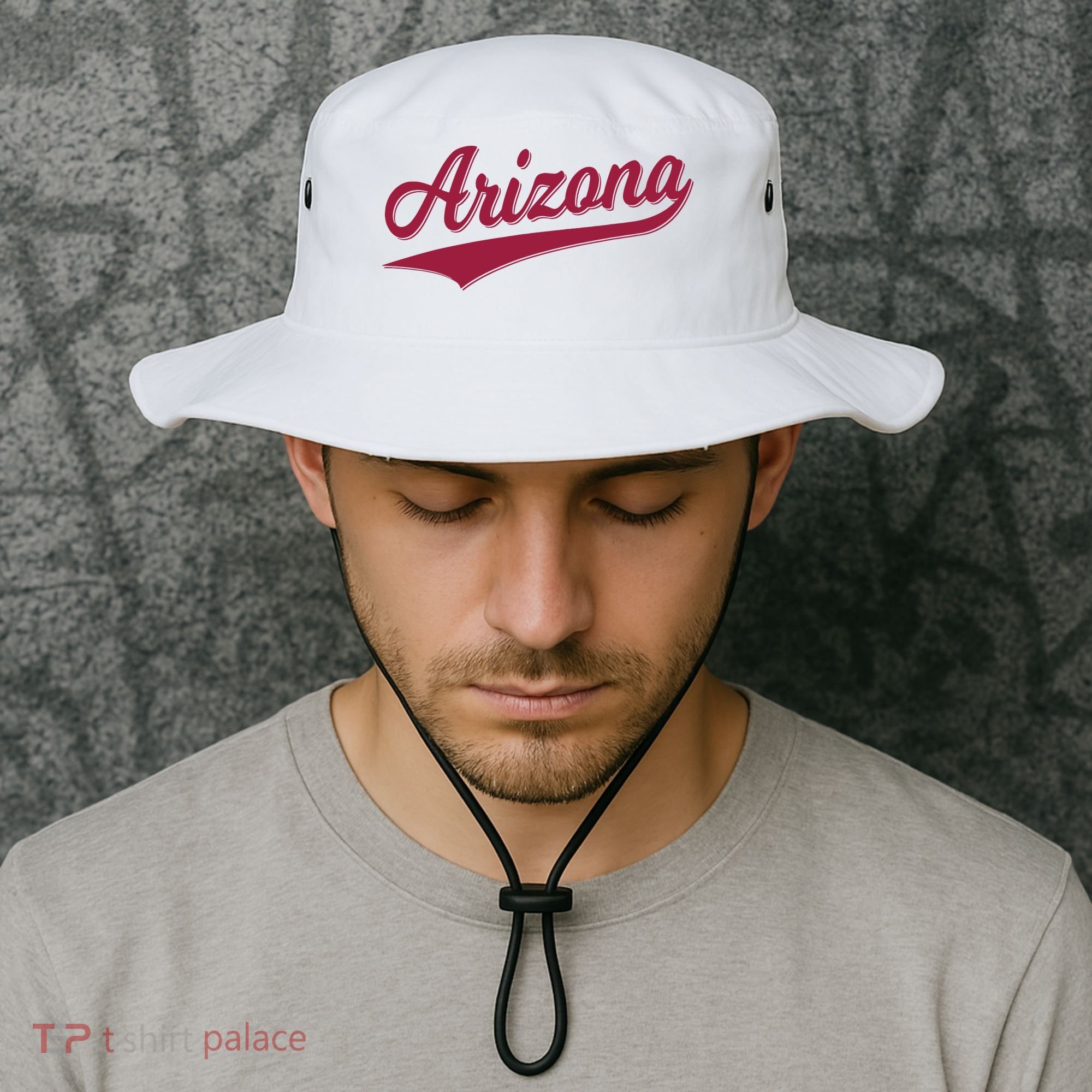 Arizona Varsity Script Classic Sports Jersey State Flag Bucket Hat