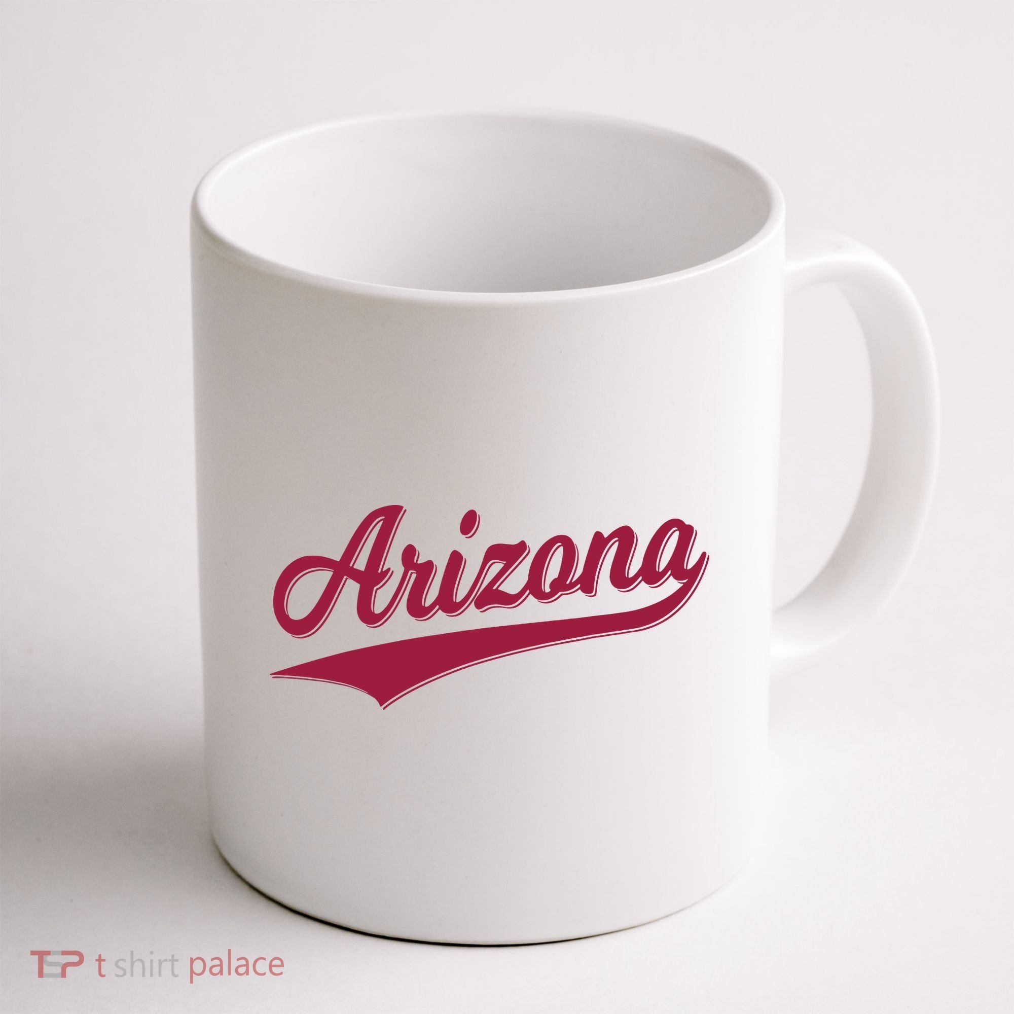 Arizona Varsity Script Classic Sports Jersey State Flag Coffee Mug