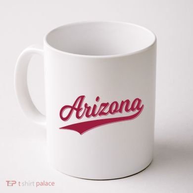 Arizona Varsity Script Classic Sports Jersey State Flag Coffee Mug