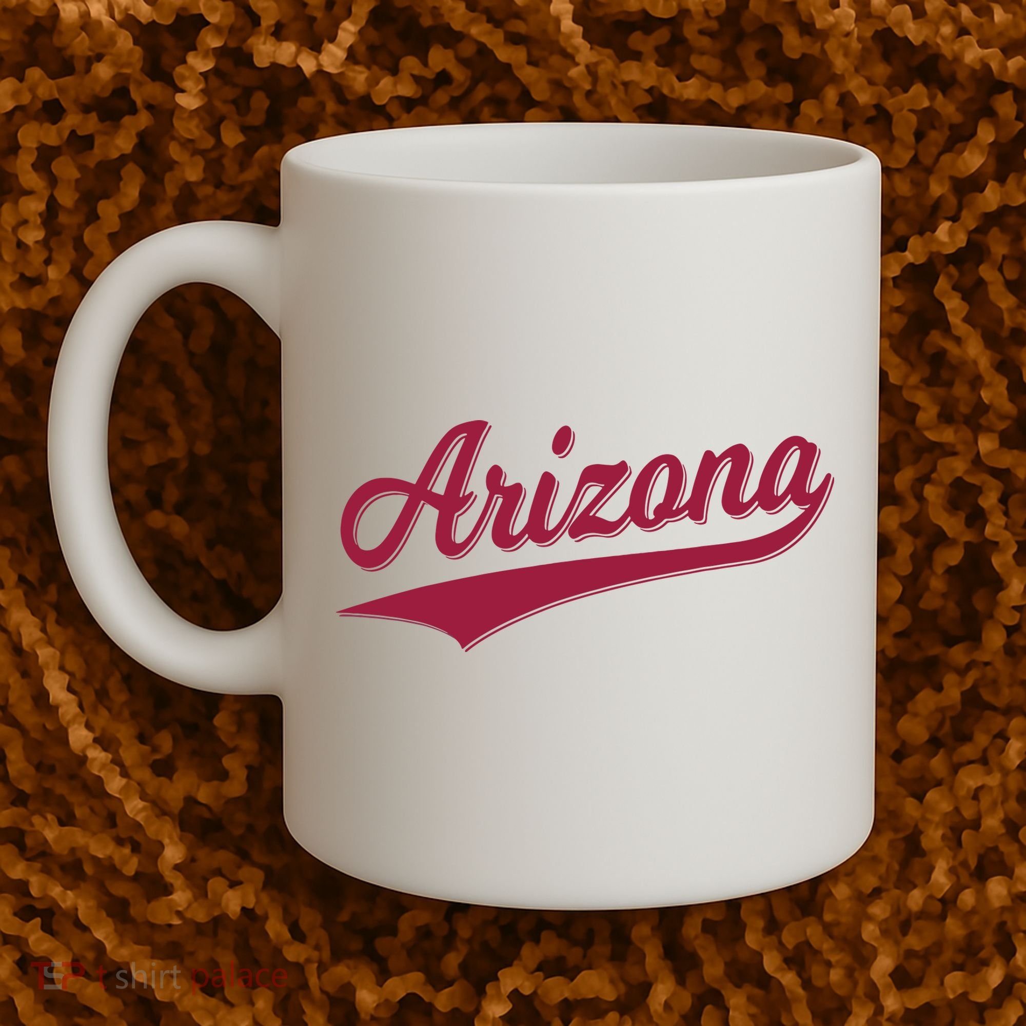 Arizona Varsity Script Classic Sports Jersey State Flag Coffee Mug
