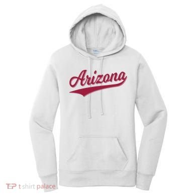 Arizona Varsity Script Classic Sports Jersey State Flag Women's Hoodie