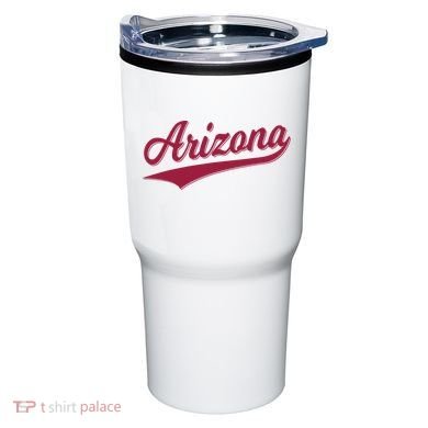 Arizona Varsity Script Classic Sports Jersey State Flag Tumbler