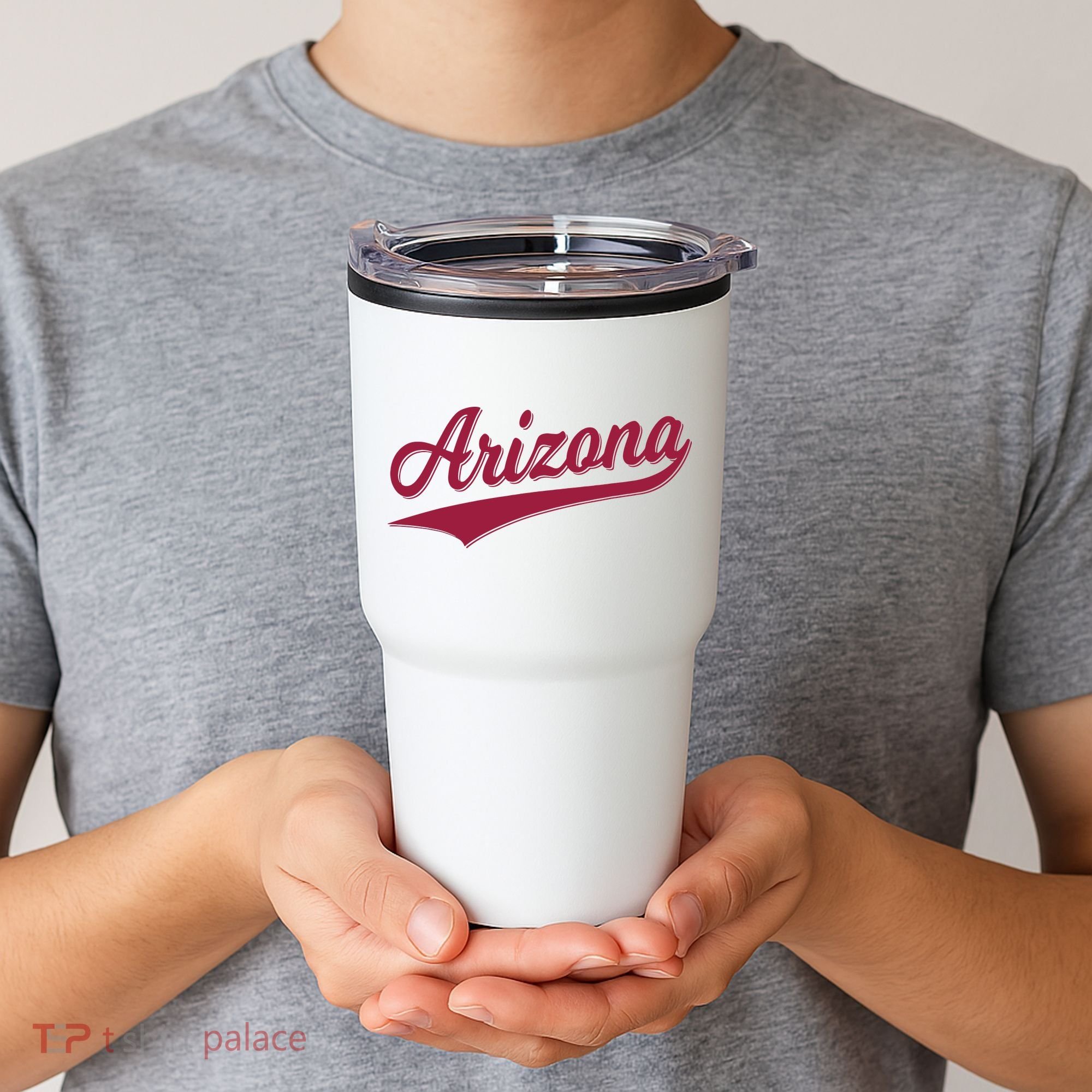 Arizona Varsity Script Classic Sports Jersey State Flag Tumbler