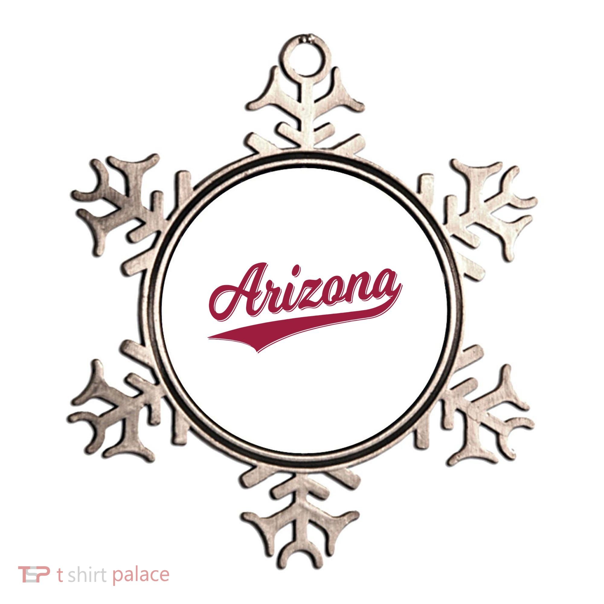 Arizona Varsity Script Classic Sports Jersey State Flag Ornament
