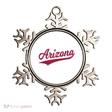 Arizona Varsity Script Classic Sports Jersey State Flag Ornament