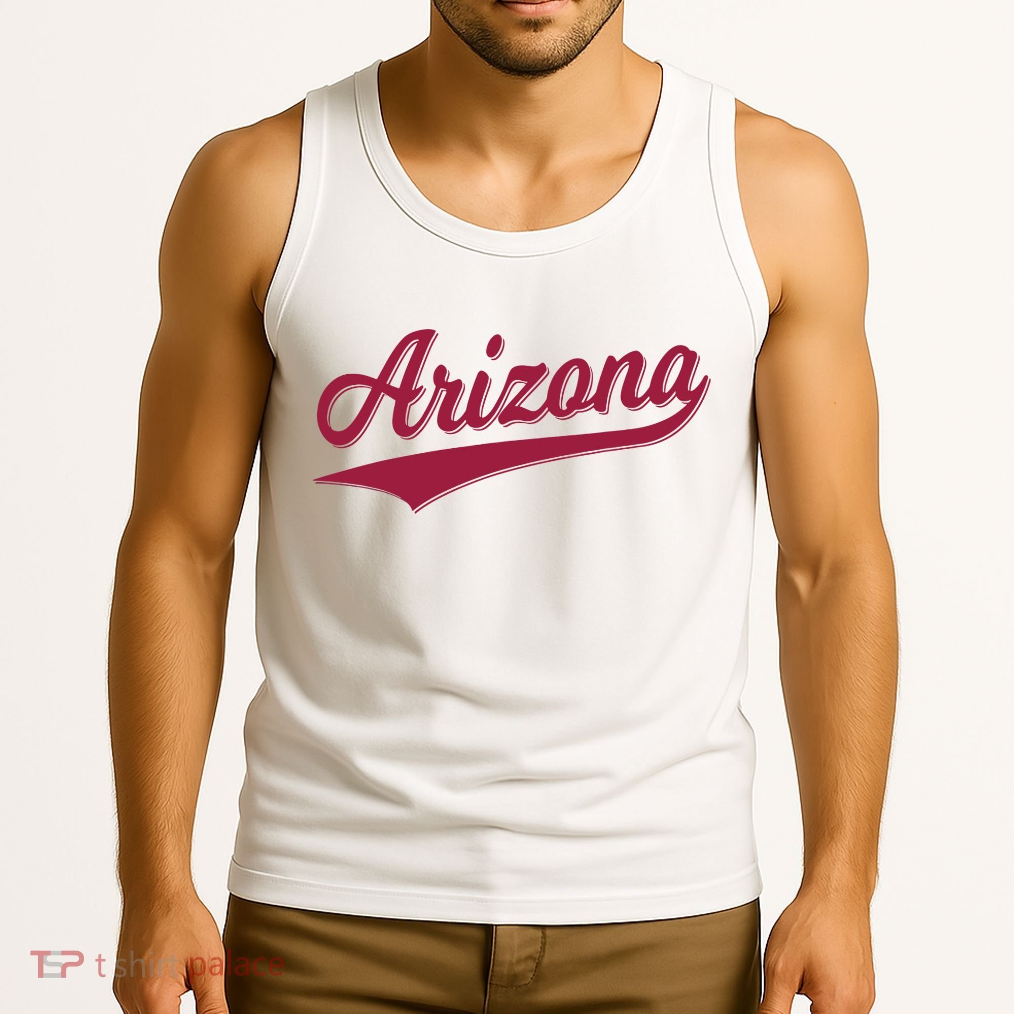Arizona Varsity Script Classic Sports Jersey State Flag Tank Top