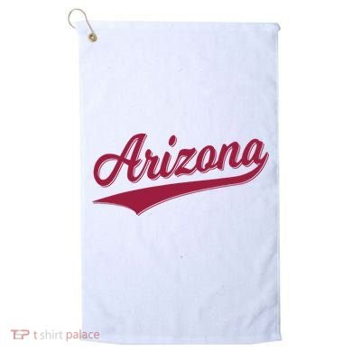 Arizona Varsity Script Classic Sports Jersey State Flag Golf Towel