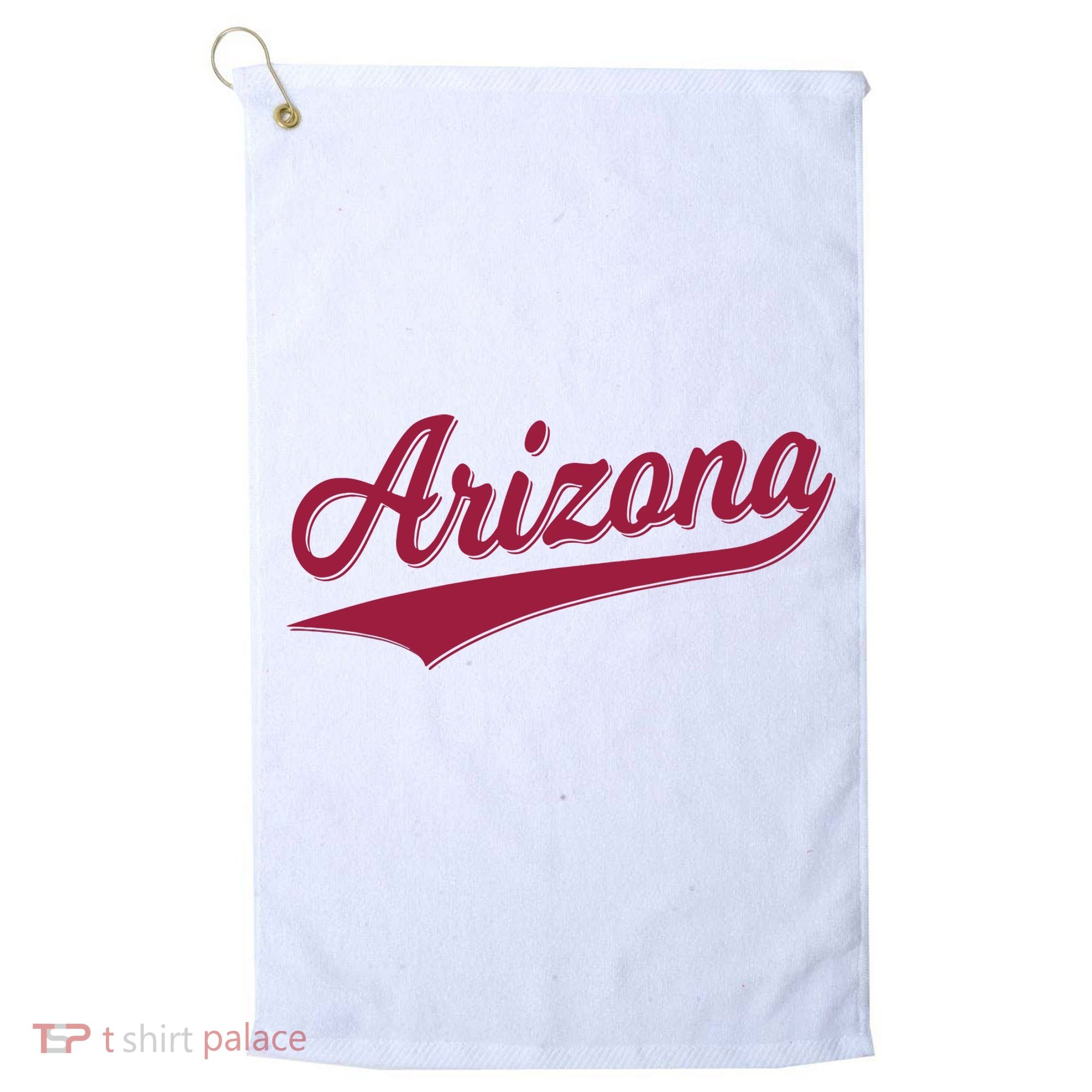 Arizona Varsity Script Classic Sports Jersey State Flag Golf Towel