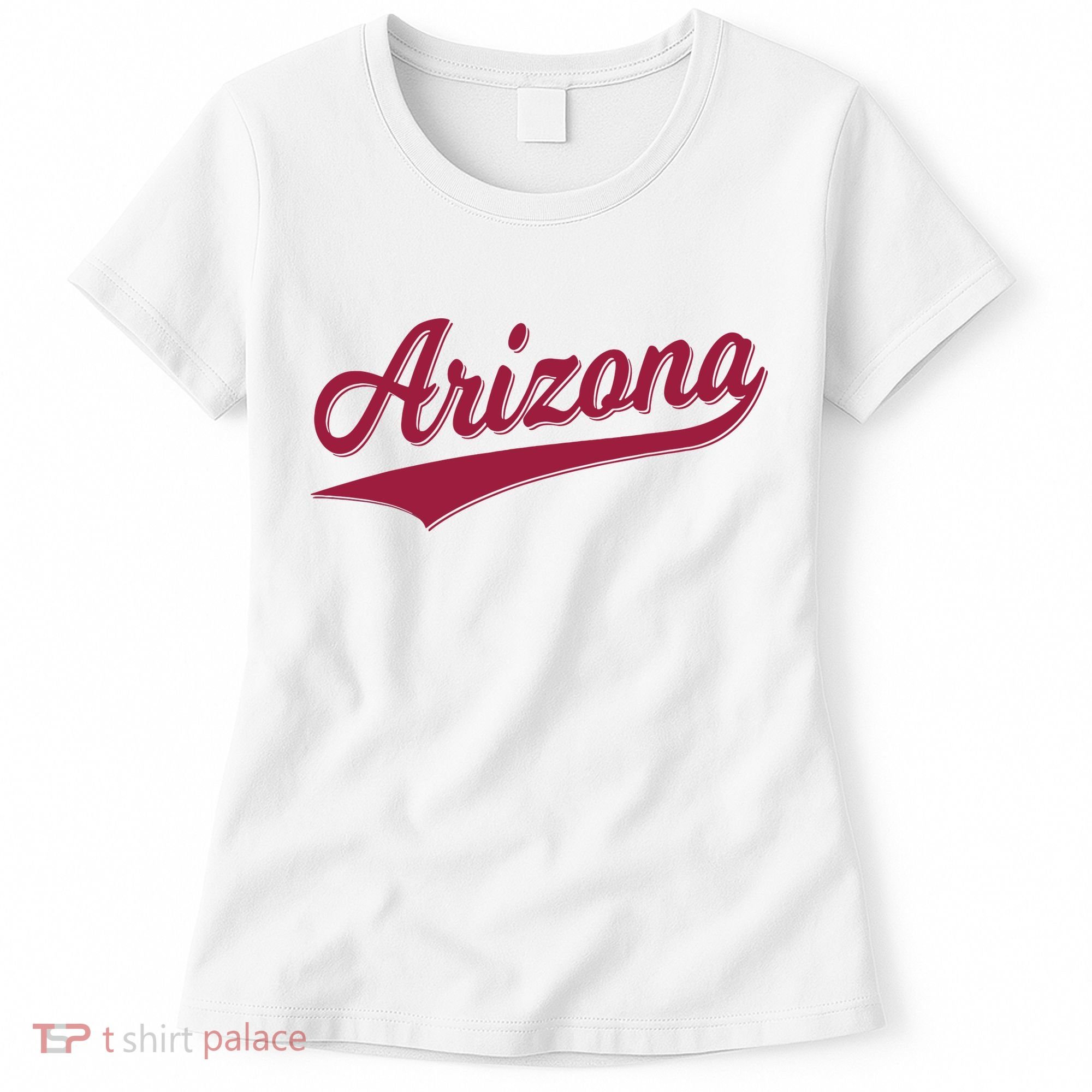 Arizona Varsity Script Classic Sports Jersey State Flag Women's T-Shirt