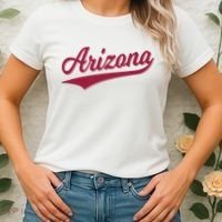 Arizona Varsity Script Classic Sports Jersey State Flag Women's T-Shirt thumb 2