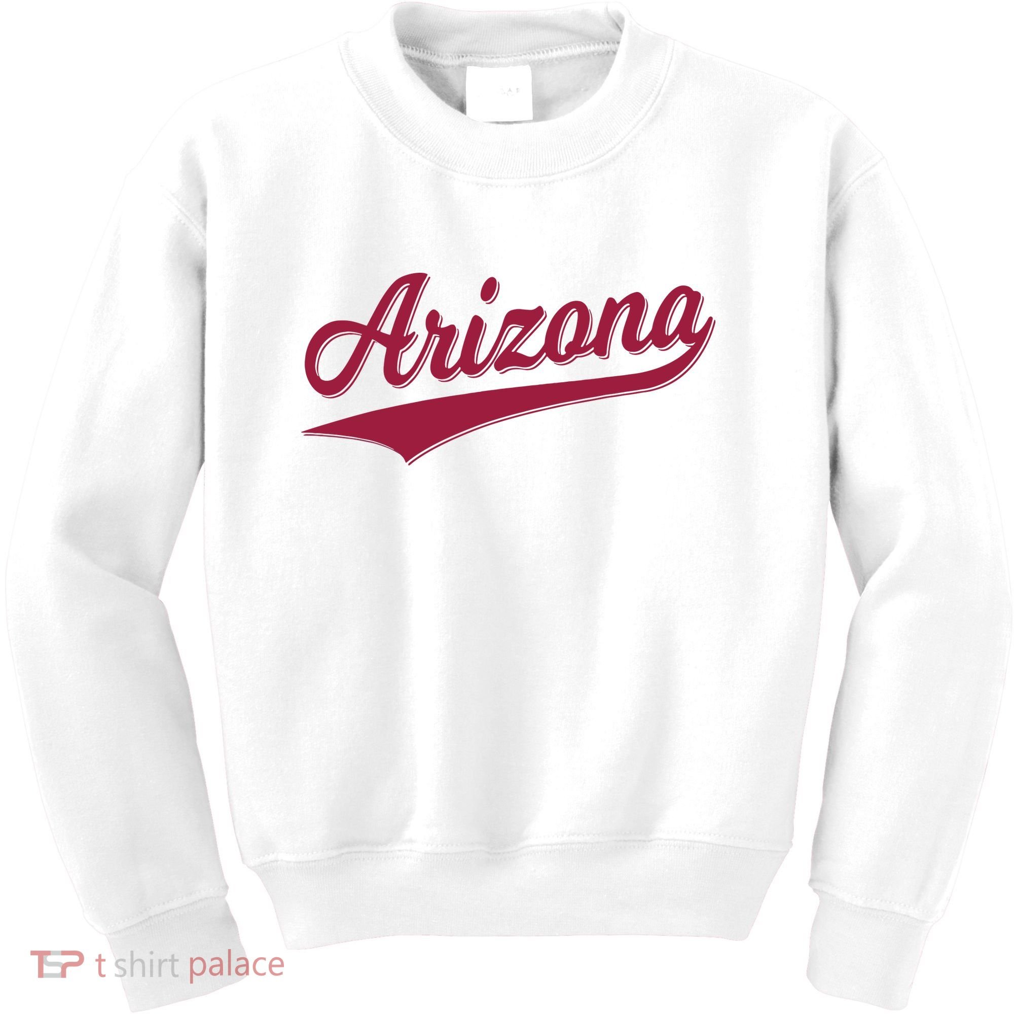 Arizona Varsity Script Classic Sports Jersey State Flag Kids Sweatshirt