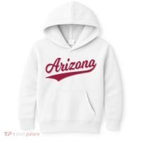 Arizona Varsity Script Classic Sports Jersey State Flag Kids Hoodie thumb 0
