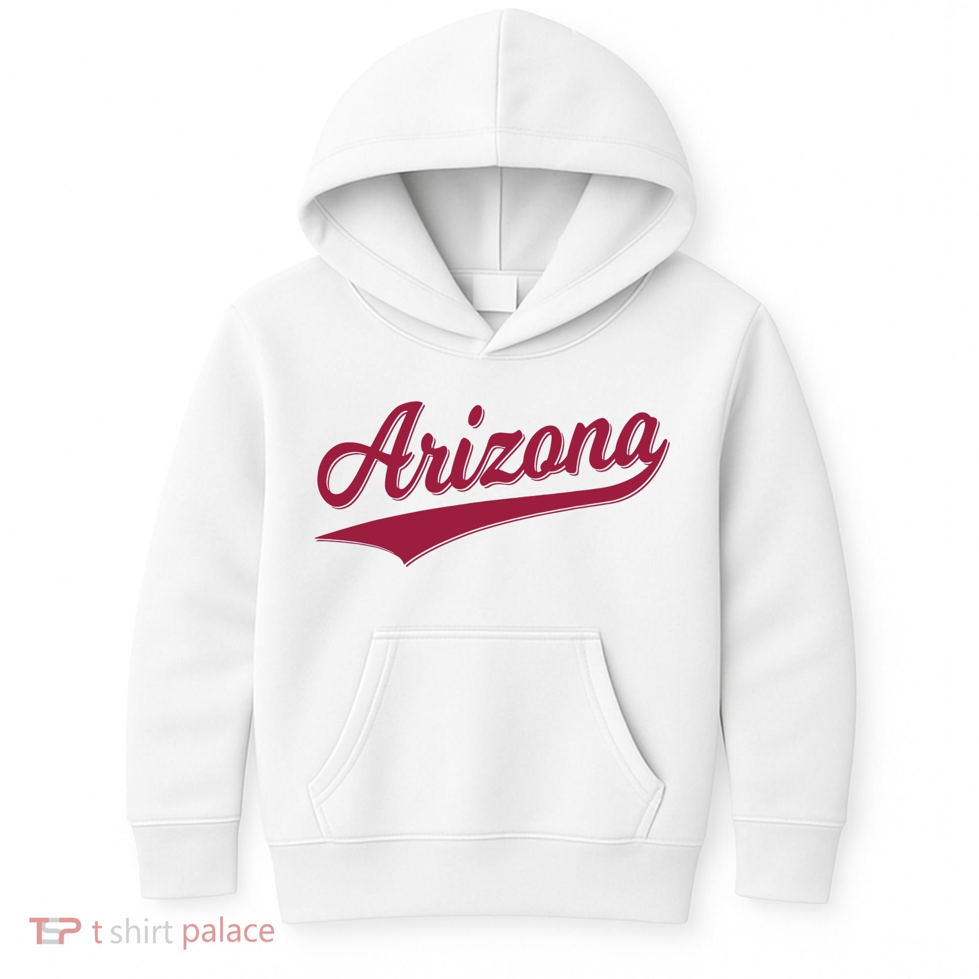 Arizona Varsity Script Classic Sports Jersey State Flag Kids Hoodie