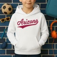 Arizona Varsity Script Classic Sports Jersey State Flag Kids Hoodie thumb 2