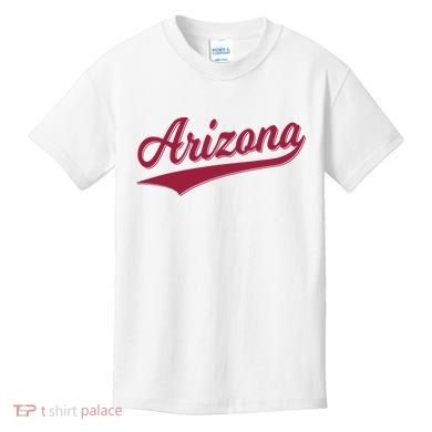 Arizona Varsity Script Classic Sports Jersey State Flag Kids T-Shirt