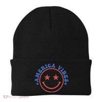 America Vibes Smiley 4th Of July Beanie thumb 0