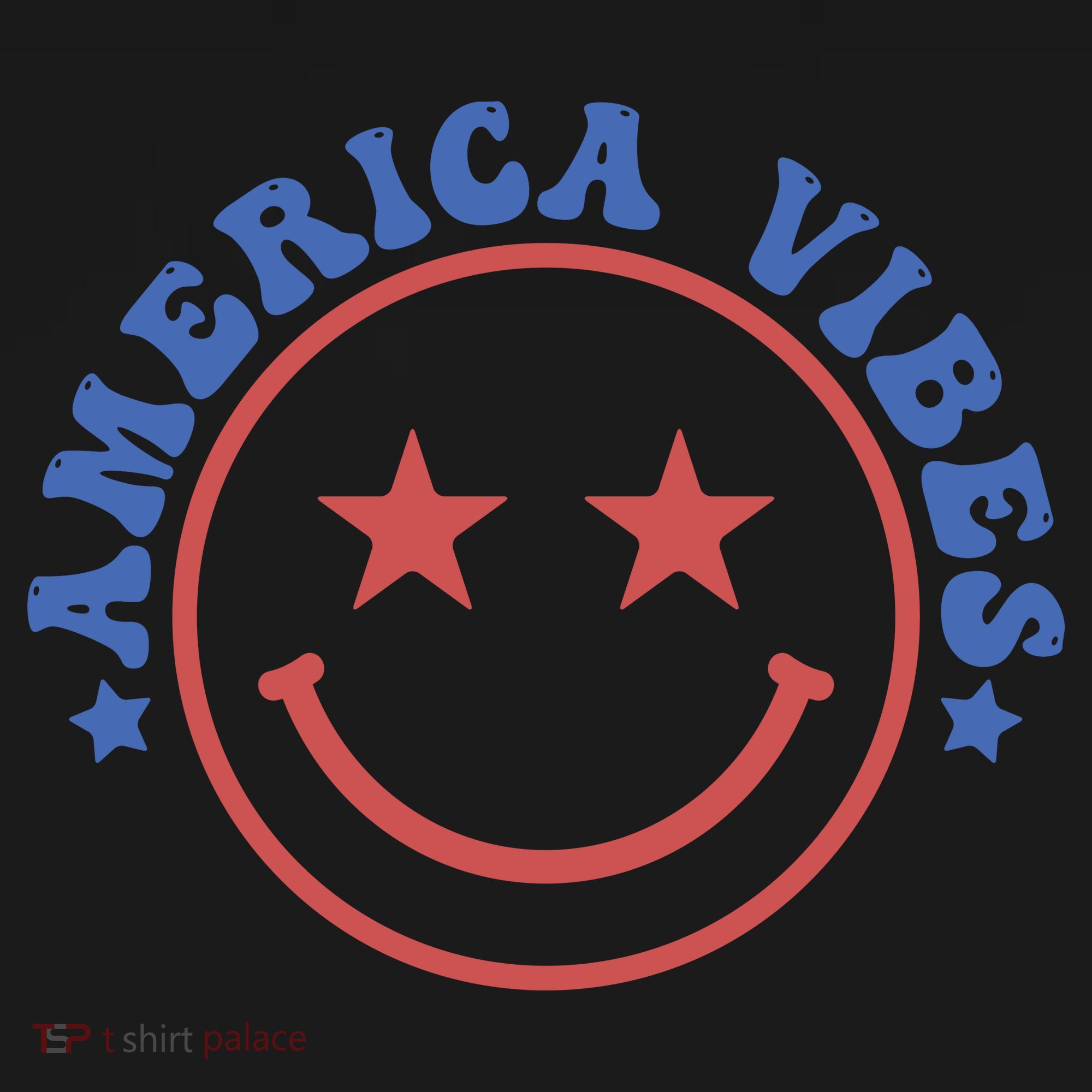 America Vibes Smiley 4th Of July Coaster