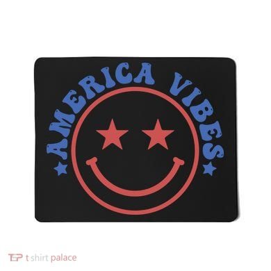 America Vibes Smiley 4th Of July Mousepad