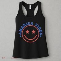 America Vibes Smiley 4th Of July Women's Tank Top thumb 3